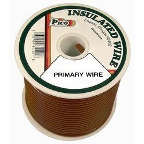 Pico 81166S  16 AWG Brown Primary Wire Copper Stranded Conductor with PVC Jacket  100' per Spool Image 0