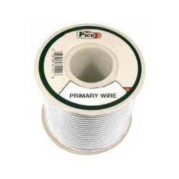 Pico 81167J  16 AWG White Primary Wire Copper Stranded Conductor with PVC Jacket  35' per Junior Spool Image 0