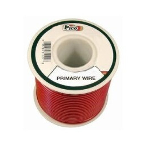 Pico 81181J  18 AWG Red Primary Wire Copper Stranded Conductor with PVC Jacket  50' per Junior Spool Image 0