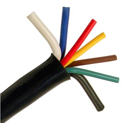 Pico 8159S  7-Way Truck / RV Trailer Wiring Cable 4-14ga 1-12ga 2-10ga Conductor 100' per Package Image 0