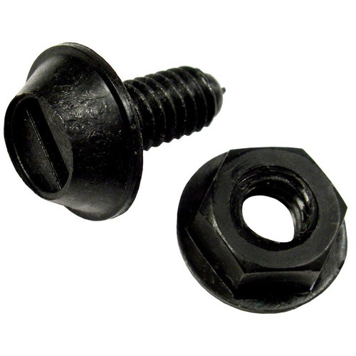 Pico 9697M  1/4" x 5/8" License Plate Fastener Black Nylon Screw with Washer 2 Sets per Package Image 0