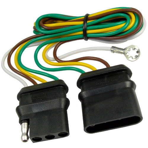 Pico 6590PT  3' Long 4-Way Flat Trailer Connector Extention with Exterior Ground Image 0
