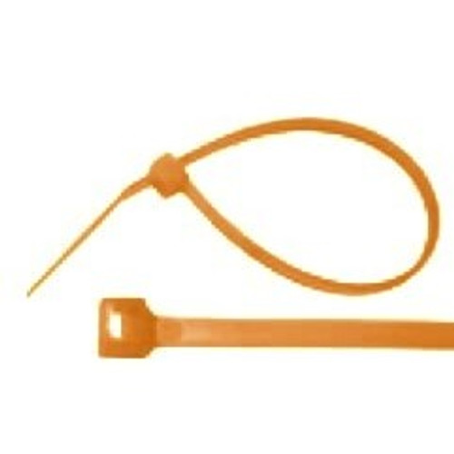 Pico 7094A  7" Orange Nylon 50 lbs Tie Wraps 1000 per Package Image 0