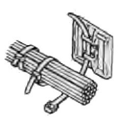 Pico 7095PT  1-1/8" Square Adhesive Backed Tie Wrap Mounts 12 per Package Image 1