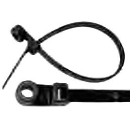 Pico 7096PT  6" 30 lbs Black #8 Mount Hole Nylon Tie Wrap 25 per Package Image 0