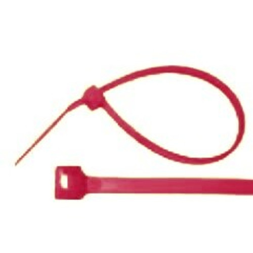 Pico 7109PT  11" 50 lbs Red Nylon Tie Wrap 25 per Package Image 0