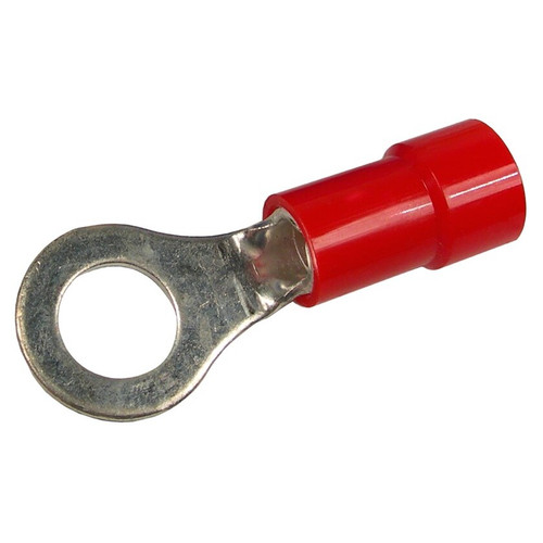 Pico 4083C  8 AWG (Red) Battery Cable Flared Vinyl Insulated 1/2" Brazed Lug Ring / Eye Terminals 20 Per Package Image 0