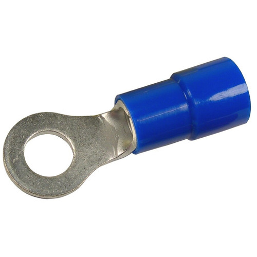Pico 4176A  6 AWG (Blue) Battery Cable Flared Vinyl Insulated 1/4" Brazed Lug Ring / Eye Terminals 200 Per Package Image 0