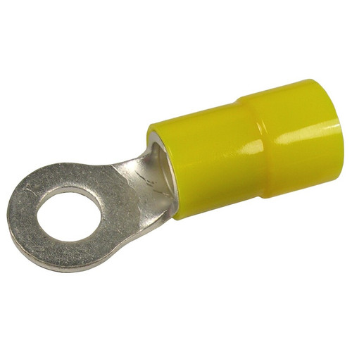 Pico 4279A  4 AWG (Yellow) Battery Cable Flared Vinyl Insulated 3/8" Brazed Lug Ring / Eye Terminals 100 Per Package Image 0