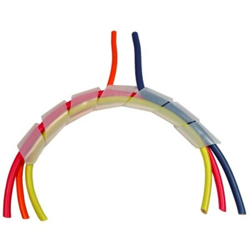 Pico 5124A  Spiral Wrap 1" OD of Unexpanded Flexible Wiring Wrap in Natural Color Polyethylene - 100' per Package Image 1