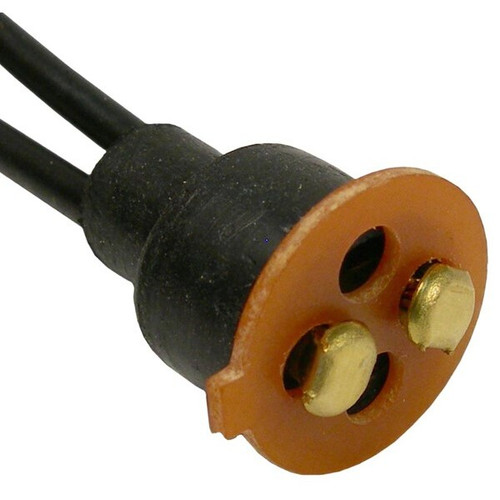 Pico 5424A  Universal Double Contact Replacement Lamp Socket Pigtail 2-18ga Leads with Phenolic Disc and Weatherproof Boot 25 per Package Image 0