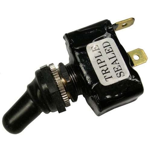 Pico 5513A  12 Volt 20 Amp Moisture Proof On-Off Toggle Switch 3/4" Handle with Rubber Boot Nut 25 per Package Image 0