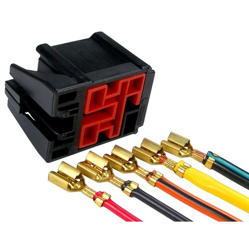 Pico 5765A  Horn and Blower Relay Harness Repair Kits Five Lead Wiring Pigtail 1-10ga 1-12ga 1-14ga 1-16ga 1-18ga Leads Compatible with Ford Vehicles - 25 Sets per Package Image 0