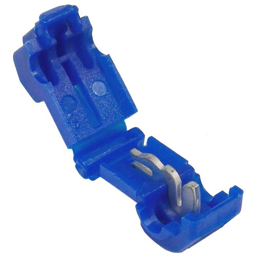 Pico 1568D  18-14 AWG (Blue) Electrical Wiring 0.250" Tab Snap T-Tap / Splice Connector 4 Per Package Image 0