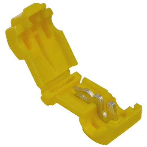 Pico 1569A  12-10 AWG (Yellow) Electrical Wiring 0.250" Tab Snap T-Tap / Splice Connector 250 Per Package Image 0