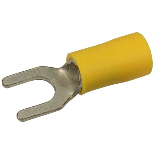 Pico 1924QT  12-10 AWG(Yellow)  Flared Vinyl Insulated Electrical Wiring #8 Spade Terminals 3 Per Package Image 0