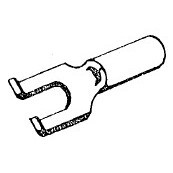 Pico 1935D  12-10 AWG(Yellow)  Flared Vinyl Insulated Electrical Wiring #10 Flanged Spade Terminals 9 Per Package Image 1
