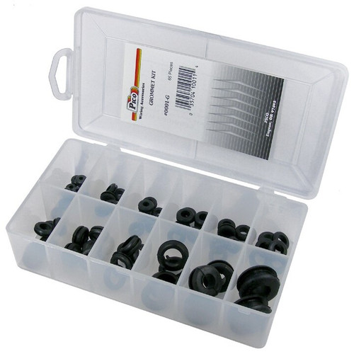 Pico 0001-G  65 Piece Grommet Assortment Kit 8 Sizes from 1/4" to 1" Grommets in Plastic Kit Box Image 0