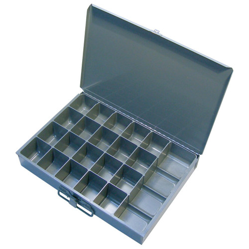 Pico 0013A  13-1/2" x 9-1/2" x 2" Empty 21 Compartment Metal Kit Drawer with Tool Slot Image 0