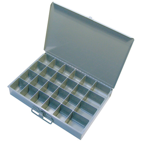 Pico 0014A  13-1/2" x 9-1/2" x 2" Empty 24 Compartment Metal Kit Drawer Image 0