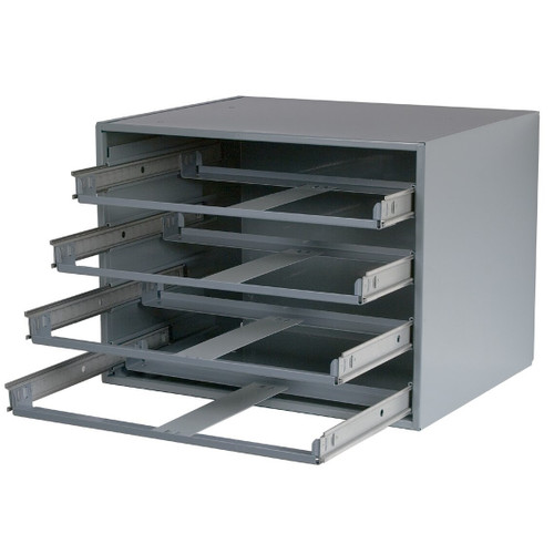 Pico 0017A  Empty 4 Drawer Metal Kit Rack for 18" x 12" x 3" Large Metal Kit Drawers Image 0