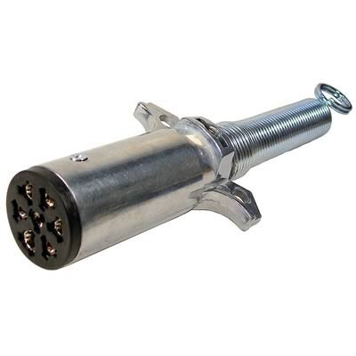 Pico 0708PT  Metal 7-Pole 40 Amp Male Plug Electrical Connector with Cable Guard Spring Image 0