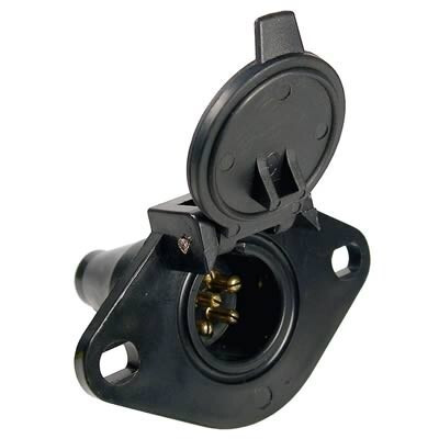 Pico 0728PT  Plastic 6-Pole 35 Amp Female Socket Trailer Electrical Connector with Boot Image 0