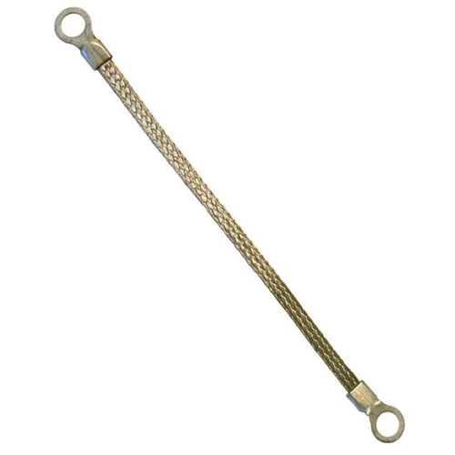 Pico 0868A   8" Ground Strap 11 Gauge Standed & Tin Plated with 3/8" Stud - 25 Per Package Image 0