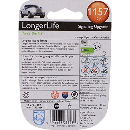 Philips 1157LL  LongerLife Miniature Bulbs - 2 Bulbs per Package (1157LLB2) Image 1