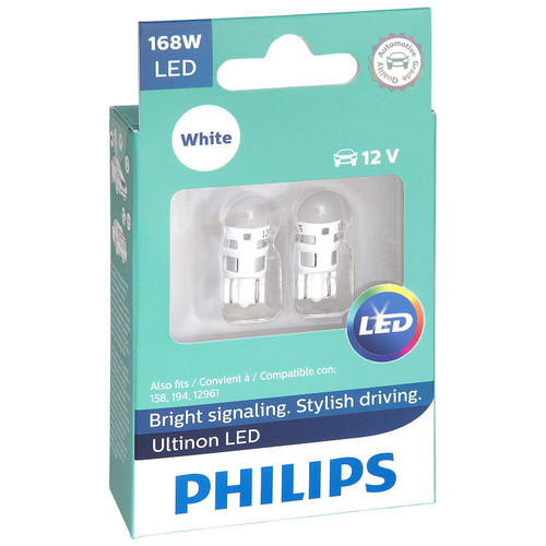 Philips 168WLED  Ultinon LED - White - 2 per Package Image 0 Philips 168WLED  Ultinon LED - White - 2 per Package Image 0