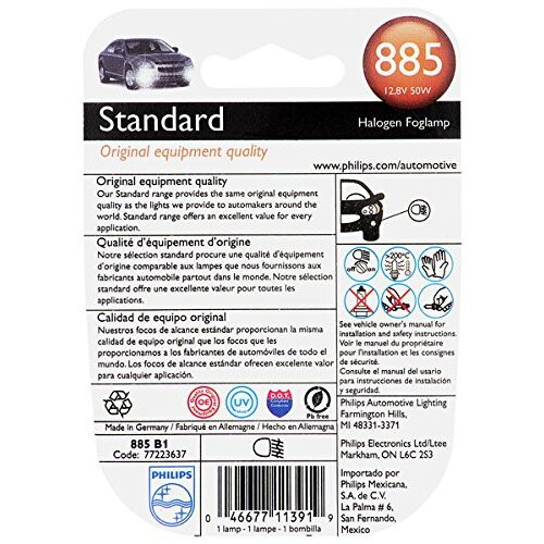 Philips 885  Standard Halogen Replacement Front Fog / Driving Light Bulb - 1 per Package (885B1) Image 1
