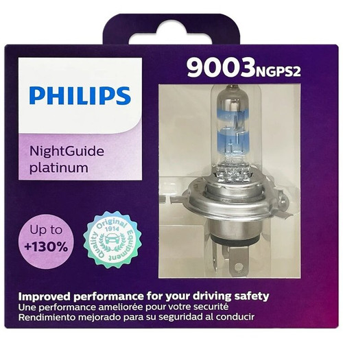 Philips 9003  NightGuide Platinum Upgrade Headlight Bulbs - 2 per Package (9003NGPS2) Image 1