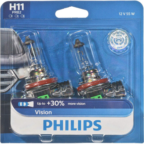 Philips H11  Vision Upgrade Headlight Bulbs - 2 per Package (H11PRB2) Image 0