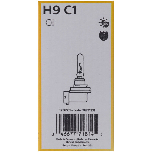 Philips H9  Standard Halogen Replacement Headlight Bulb - 1 per Box (H9C1) (12361C1) Image 4