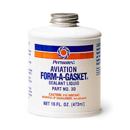Permatex 80017  Aviation Form-A-Gasket No. 3 Sealant - 16 oz Bottle (3D) Image 0