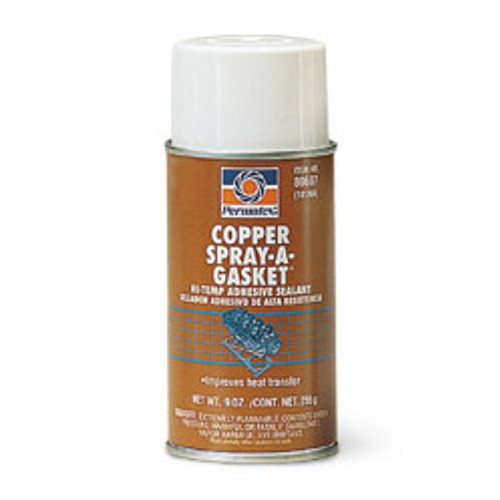 Permatex 80697  Copper Spray-A-Gasket Hi-Temp Adhesive Sealant - 12 oz Aerosol Can 9 oz net wt. (101MA) Image 0