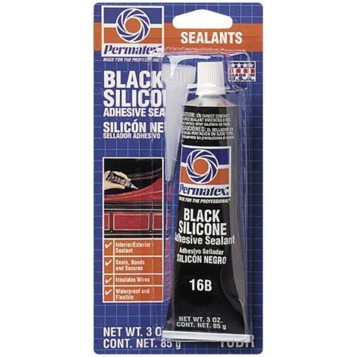 Permatex 81158  Black Silicone Adhesive Sealant - 3 oz Tube (16B) Image 0