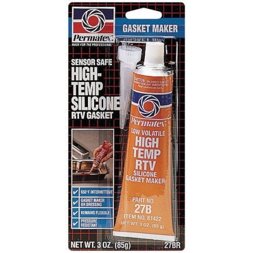 Permatex 81422  Sensor-Safe High-Temp RTV Silicone Gasket Maker - 3 oz Tube (27B) Image 0