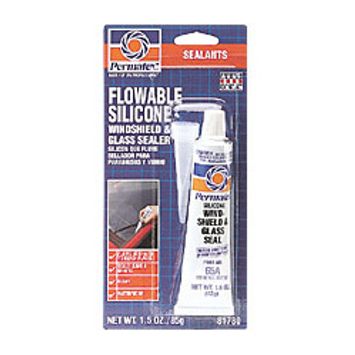 Permatex 81730  Flowable Silicone Windshield and Glass Sealer - 1.5 oz Tube (65A) Image 0 Permatex 81730  Flowable Silicone Windshield and Glass Sealer - 1.5 oz Tube (65A) Image 0