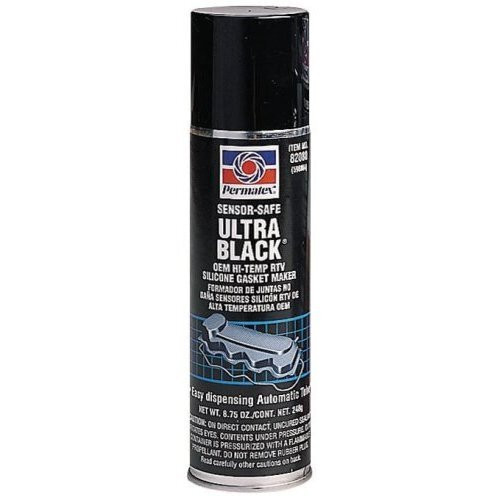 Permatex 82080  Ultra Black Maximum Oil Resistance RTV Silicone Gasket Maker - 8.75 oz Aerosol Can (598MA) Image 0