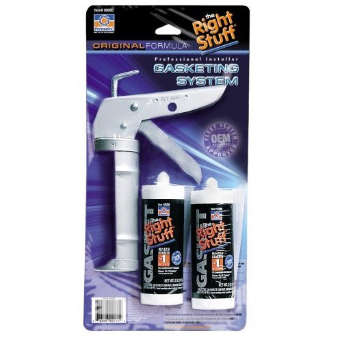 Permatex 99070  "THE RIGHT STUFF" Rubber Gasket Maker Installers' Kit - 5 oz Cartridge 2 Pack w/Caulking Gun Image 0