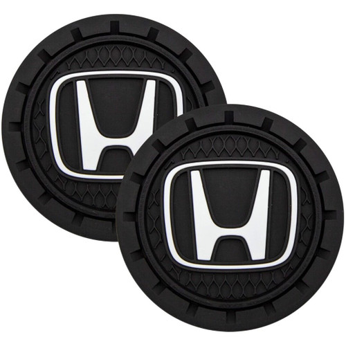 Plasticolor 675R01  Cup Holder Coasters with Honda Logo - 2 per Package Image 1