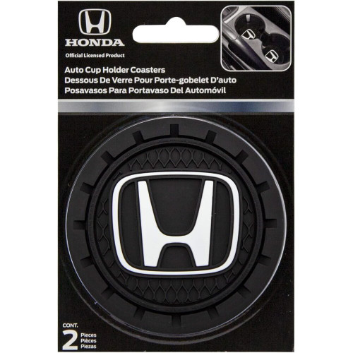 Plasticolor 675R01  Cup Holder Coasters with Honda Logo - 2 per Package Image 2
