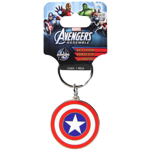 PlastiColor 4339R01  Enamel Key Chain with Marvel Captain America Image 1