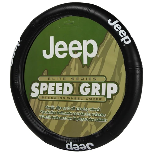 PlastiColor 6729R01  Speed Grip Steering Wheel Cover with Jeep Logo Image 0