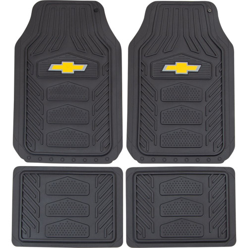 Plasticolor 1664R03  WeatherPro Floor Mats with Chevy Logo - 4 Piece Set Image 0