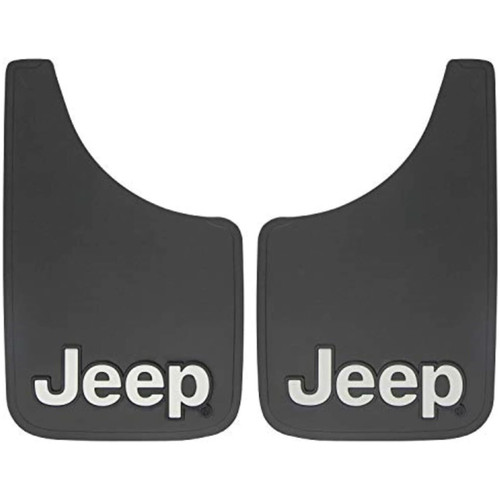 Plasticolor 491R01  Easy Fit 9" x 15" Mud Guards with Jeep Logo - Set of 2 Image 0