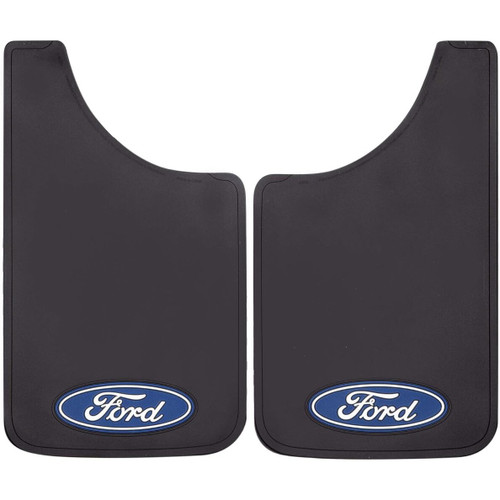 Plasticolor 539R01  Easy Fit 11" x 19" Mud Guards with Ford Oval Logo - Set of 2 Image 0