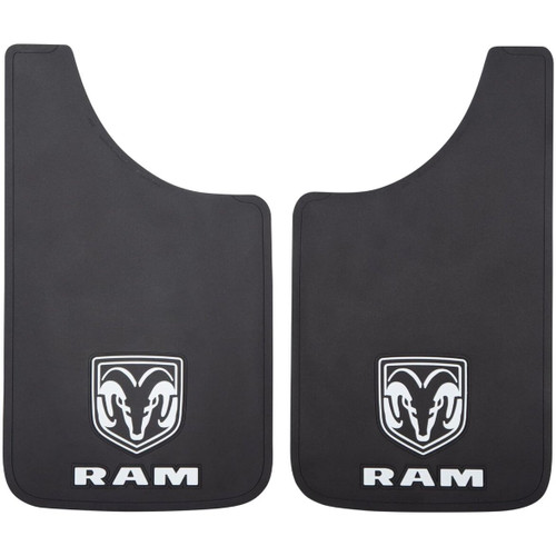 Plasticolor 541R01  Easy Fit 11" x 19" Mud Guards with Ram Logo - Set of 2 Image 0