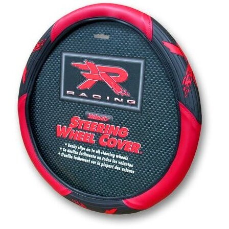 PlastiColor 6341  Steering Wheel Cover with Red R Racing Design Image 0